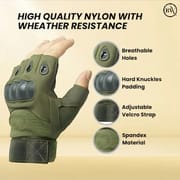 Premium Riding Half Finger Hand Gloves Okkley Brand_img_3