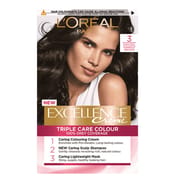 L’Oreal Excellence Creme 3 Natural Darkest Brown Permanent Hair Dye_img_0