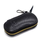 KroyShala Leather Key Ring Pouch – Multifunctional Black Wallet & Key Holder Box_img_2