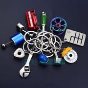 Functionable Keychain Metal Key Ring - Traffic Brake Rotor Turbo Turbine Shock Absorption Wheel Ancient Wrench Gear | Unique Gift for Bike Car Lovers | Price in BD_img_2