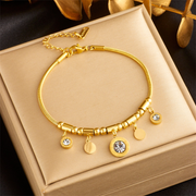 Zirconium charm bracelet Premium version_img_1