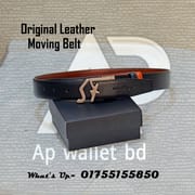Ferragamo Genuine Leather Moving Buckle Belt With Box_img_0