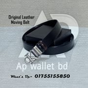 Ferragamo Genuine Leather Moving Buckle Belt With Box_img_3