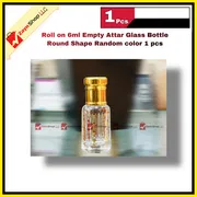 Empty Roll on Glass Attar bottle 6ml Round Shape Random color 1 pcs_img_3