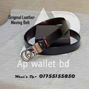 Ferragamo Genuine Leather Moving Buckle Belt With Box_img_1