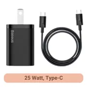 Baseus Super Si Quick Charger 1C 25W US Sets With Mini Cable Type-C_img_0