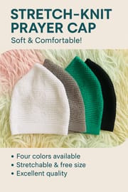 Stretch-Knit Prayer Cap-Tupi/টুপি (Free Size)_img_0