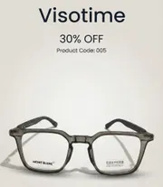 Mont Blanc Geometric Square Eyeglasses – Translucent Smoke Grey with Anti-Blue Light & UV400 Protection_img_3