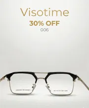 Visotime Modern Geometric Double-Bridge Eyeglasses – Black & Gold (Model 006)_img_2