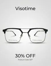 Porsche Design Semi-Rimless Geometric Aviator Eyeglasses – Black & Gold Tone_img_0