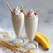 Fresh banana milkshake. Letter._img_3