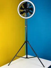 JISULIFE FA17 Rechargeable Fan With LED Ceiling Fan With Long Tripod Stand_img_2