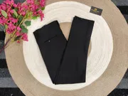 Formal solid Black pant -chaina fabric_img_2