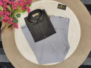 Gabadine ash pant with Dark brown Shirt_img_0