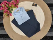 Formal Nevy pant with sky shirt_img_0
