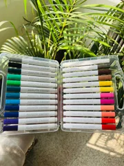 24 Acrylic Brush Pen + One Book (Combo)_img_1