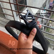 Louis Vuitton Premium Quality Leather Gear Buckle Belt With Box_img_3