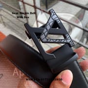 Louis Vuitton Premium Quality Leather Gear Buckle Belt With Box_img_4