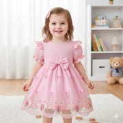 Baby Girl Sweet Pink Butterfly Tulle Princess Dress (6 months to 3 years)_img_0