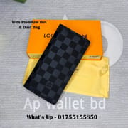 Louis Vuitton Premium Embossed Black Long Wallet With Box & Dust bag_img_2