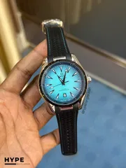 Omega Sea-Master Aqua Terra Automatic Silicone Belt(Turquoise)_img_0