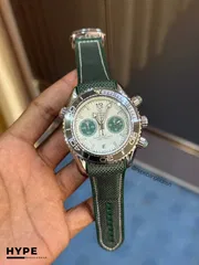 Omega Seamaster Quartz Chronograph Silicone Belt (Green)_img_0
