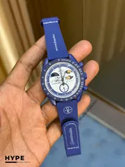 Omega Moonswatch Chronograph Rubber Belt (Blue)_img_0