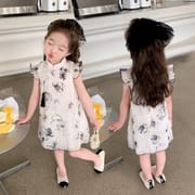 Kids Girls Summer Elegant Floral Cheongsam Style Chinese Princess Dress (1 to 6 years)_img_0