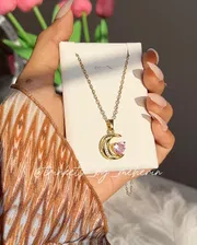 Pink love half moon neckpiece_img_1