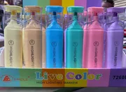 Fluorescent Highlighter Pens 6 pcs Set Pastel Macaron Colored For Drawing, Marking, Note-Taking_img_1
