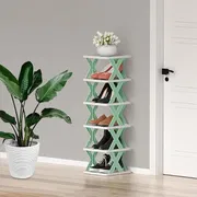 Space-Saving Vertical Shoe Rack – Narrow Corner Shoe Organizer for Entryways & Small Spaces_img_0