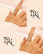 uxury Tail Design Ring – Trendy Silver & Golden Plated Finger Ring_img_7
