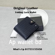 Month Blanc Original Leather Folding Lock Short Wallet With Box_img_1
