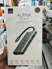 WIWU Alpha A11312H 11-in-1 USB Hub Type-C VGA RJ-45 Dual HDMI Port_img_1
