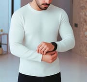 Premium White Rib Full Sleeve T-Shirt_img_0