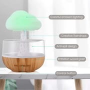 Rain Cloud Humidifier Rain Colorful Mushroom CloudRaindrop Atmosphere Lamp Night Light Essential OilHumidifier Machine_img_0