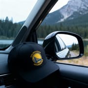 Golden Stars Warriors Cap – Premium Flat Cap in Galaxy Black & Cosmic Blue BrandzX_img_2