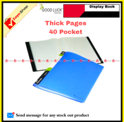 Good Luck Display Book 20/30/40/ 60 pocket Thick Plastic File Folder Display Presentation Book, A4 Size Random color 1pcs_img_4