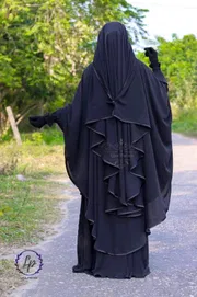 Unveil the Charm of Irani Borkha Design Latest Stylish and Fashionable Borka Dresses from the Khimar Collection for Girls and Women (Jakiya)_img_2