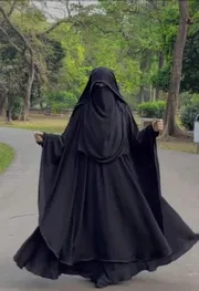 Unveil the Charm of Irani Borkha Design Latest Stylish and Fashionable Borka Dresses from the Khimar Collection for Girls and Women (Jakiya)_img_4