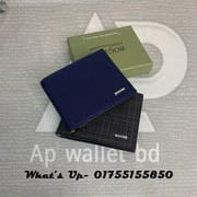 Bogesi Ash & Blue Color Short Wallet For Man_img_2