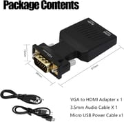 VGA to HDMI Adapter with Audio – 1080p Converter for PC, Laptop, Projector, Monitor_img_1