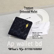 Coach Brand Short Premium Embossed wallet With Box & Dust Bag_img_2