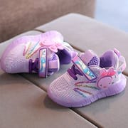Kids Girls Soft Comfortable Lightweight Kitty Cartoon Mesh Sneakers (1.5 to 5 years)_img_2