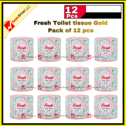 Fresh Toilet Tissue Paper Gold Pack of 12 pcs_img_0