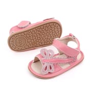 Baby Girls PU Leather Anti-Slip Grasshopper Comfortable Sandals (0-18 Months)_img_2