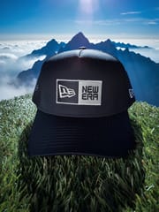 New Era Black Mesh Snapback Cap | Adjustable Back | Outdoor & Travel Style_img_0