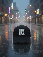 New Era Embroidered Black Snapback Cap | Adjustable Mesh Back / BRANDZ X_img_3