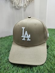 Desert Sand Khaki LA Embroidered Cap with Metal Clip Adjuster // BRANDZ X_img_10