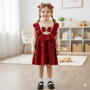 Baby Girls Winter Knitted Warm & Stylish Kids Party Dress (1 to 5 years) for yours ANGEL_img_0